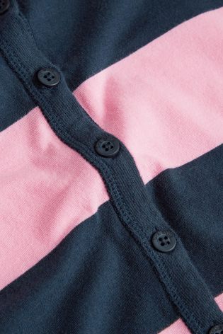 Jack Wills Pink/Navy Stripe West Peak Onesie